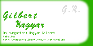 gilbert magyar business card